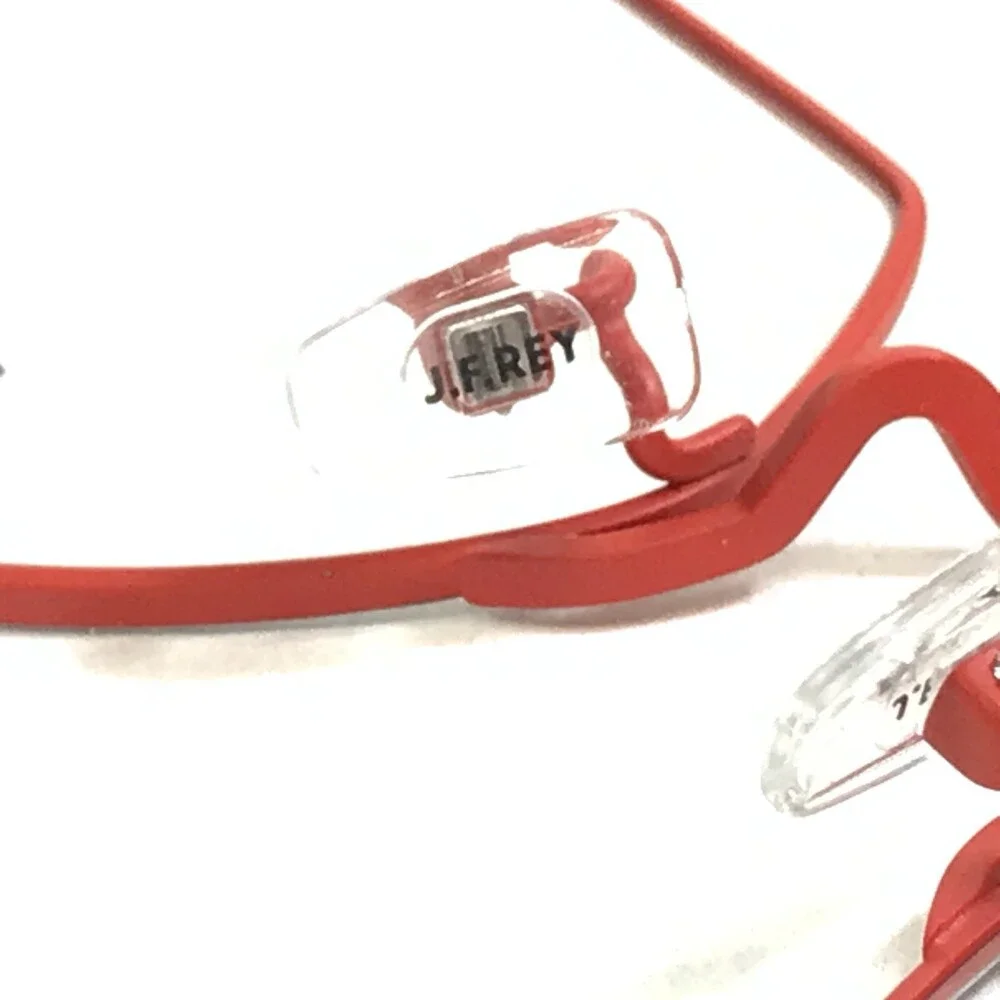 J. F. Rey Eyeglasses Frames JF3014 0360 Gray Orange Hexagonal Wire Rim 50-22-145